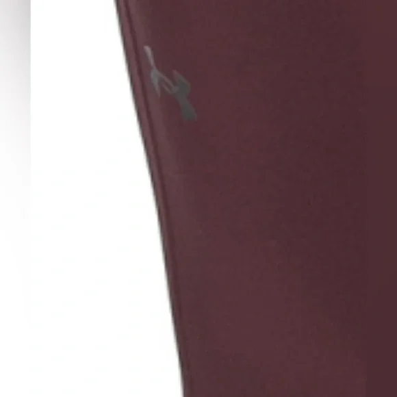 NWT Under Armour Tech high ankle maroon leggings with thigh black logo, sz XL - Picture 3 of 6